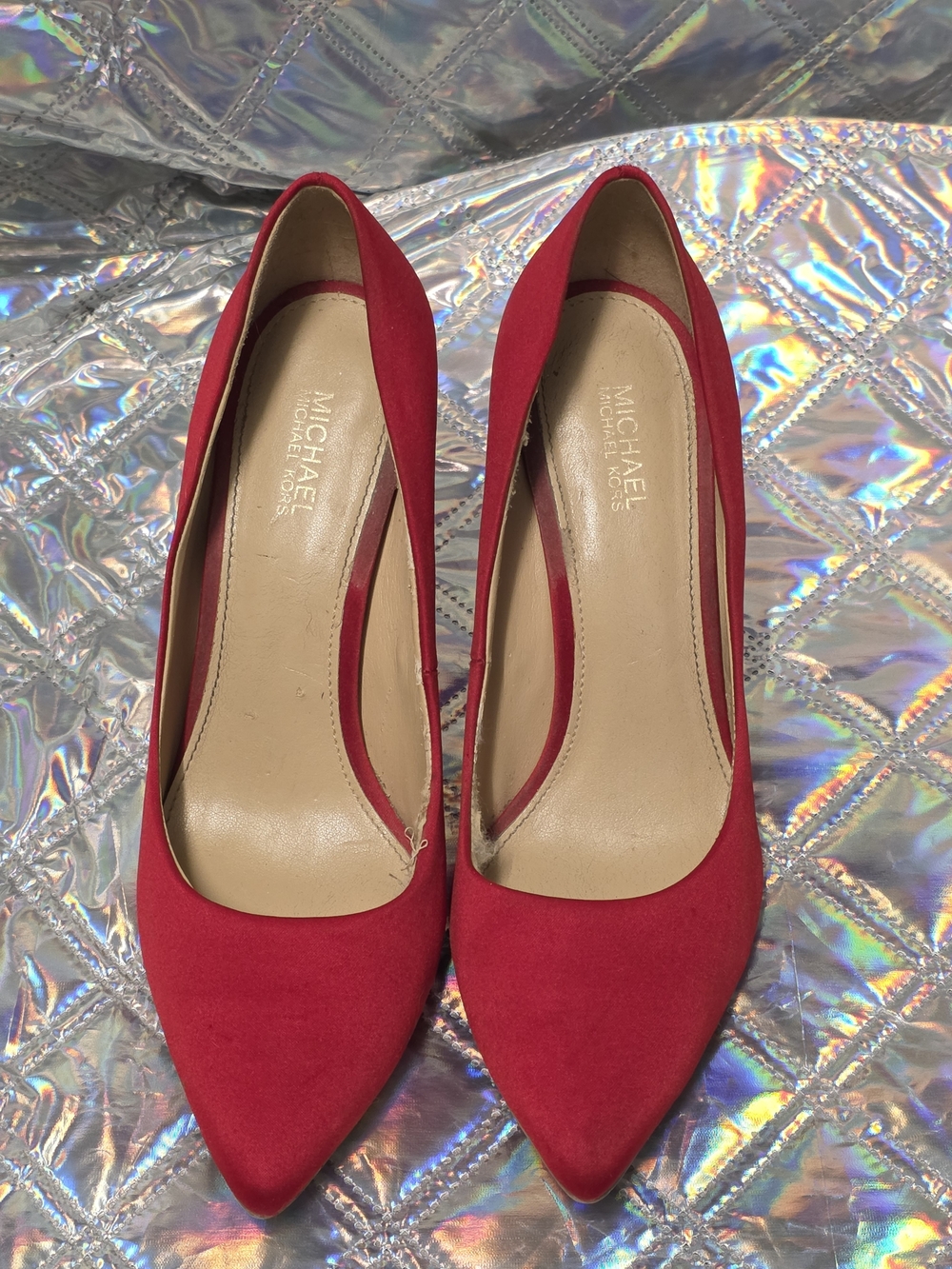 Michael Kors Red Suede Pointed-Toe Women's Pumps 6 1/2 M
